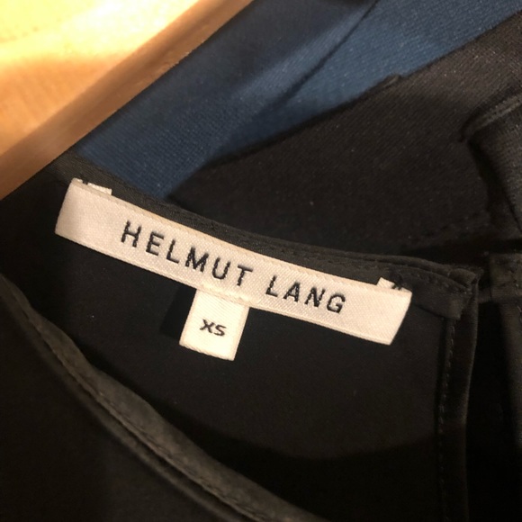 HELMUT LANG silk and denim peplum top - Picture 6 of 6